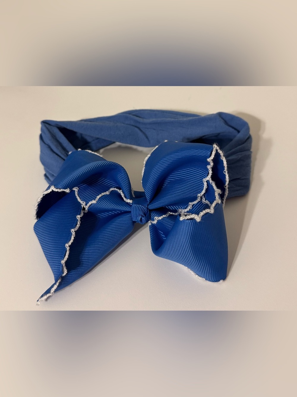 Blue Headband Bow